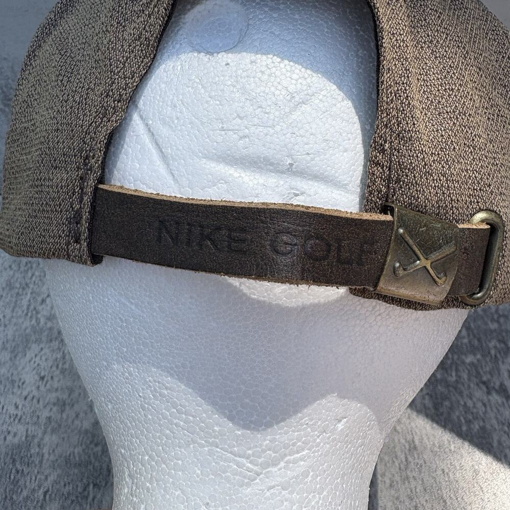 VTG Mickey Mouse Nike Golf Hat Leather Brim Adjustable Baseball Cap Tan & Brown - Picture 4 of 7